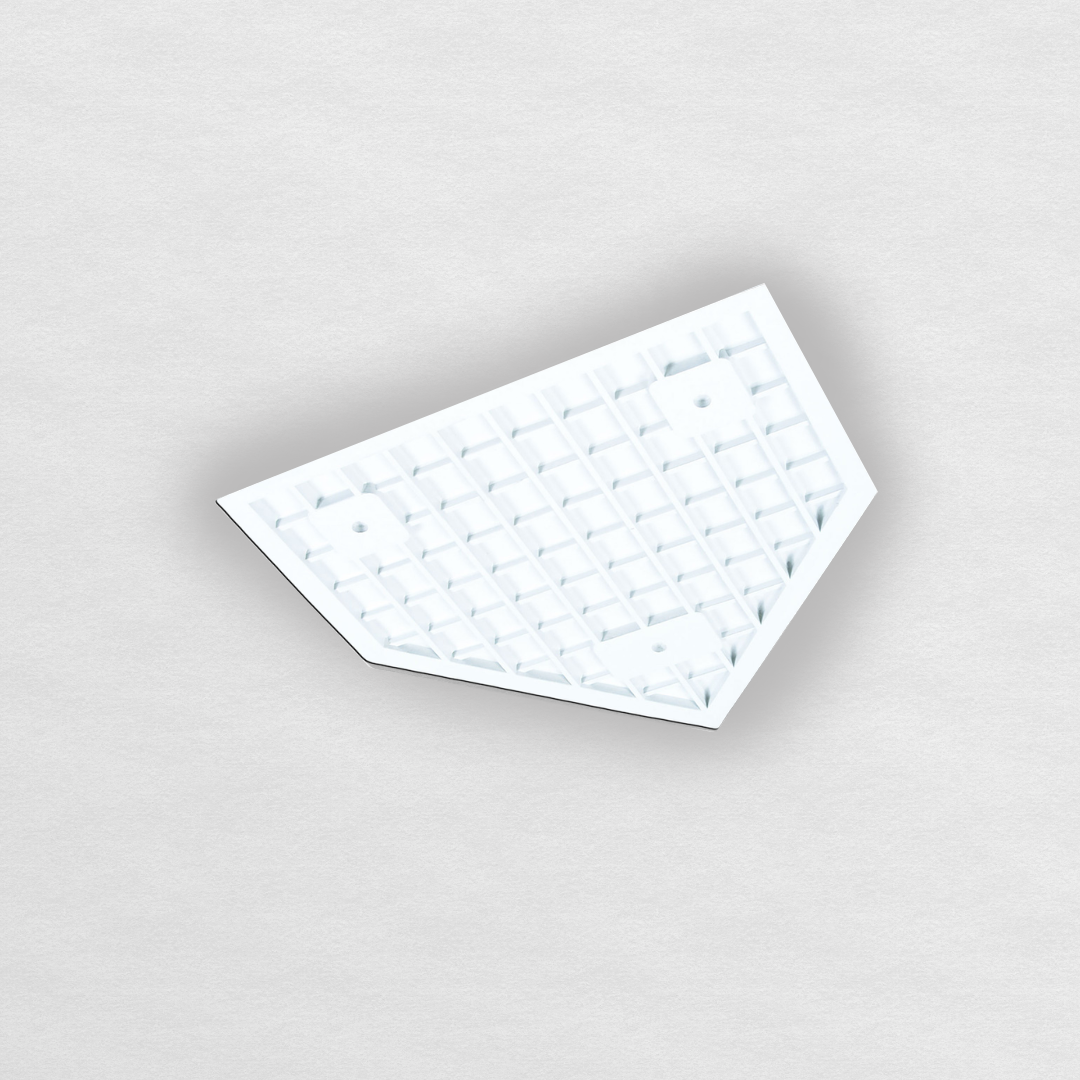 Baseball Home Plate With Waffle Bottom showing waffle bottom