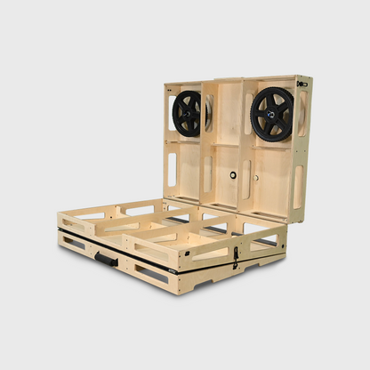 FirstStrike Wheeled 6-Inch portable Pitching Mound with integrated Stow & Throw™ Wheel System.