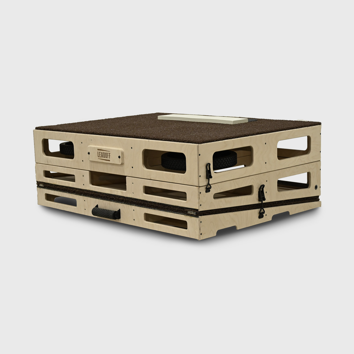 FirstStrike Wheeled 6-Inch Portable Turf Pitching Mound storage position