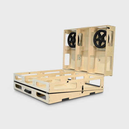 Velocity Wheeled 8-Inch Portable Pitching mound with the Stow N Throw wheel system.