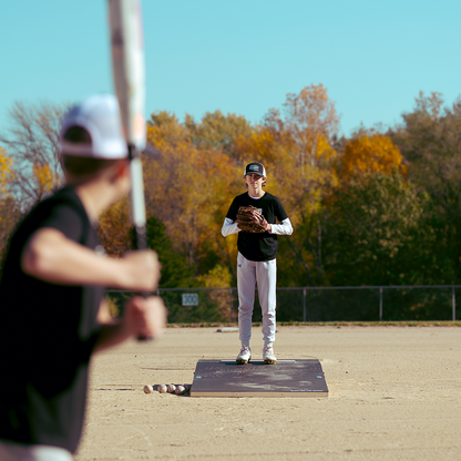 Athletes from 11U to 13U training on the Velocity Wheeled 8-Inch Portable Pitching Mound.